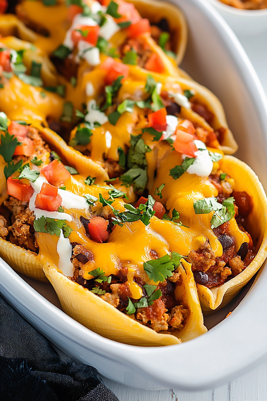 Family enjoying stuffed shells