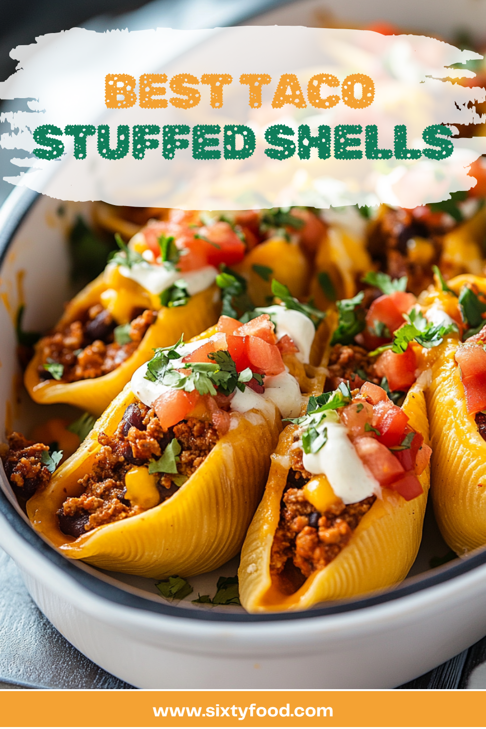 Taco shells filled with beef