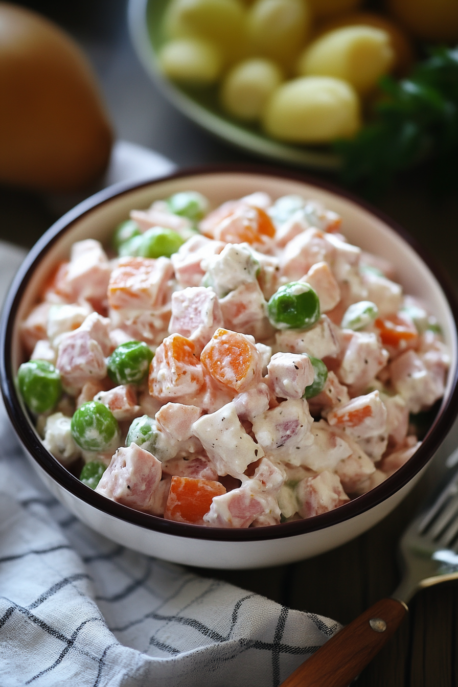 Creamy Ham Salad in a Bowl