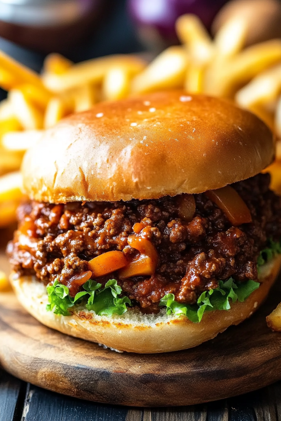 Finished Homemade Sloppy Joe on a plate