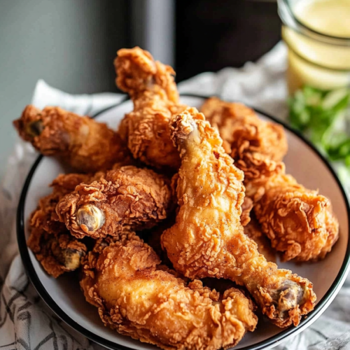 Crispy chicken with golden crust