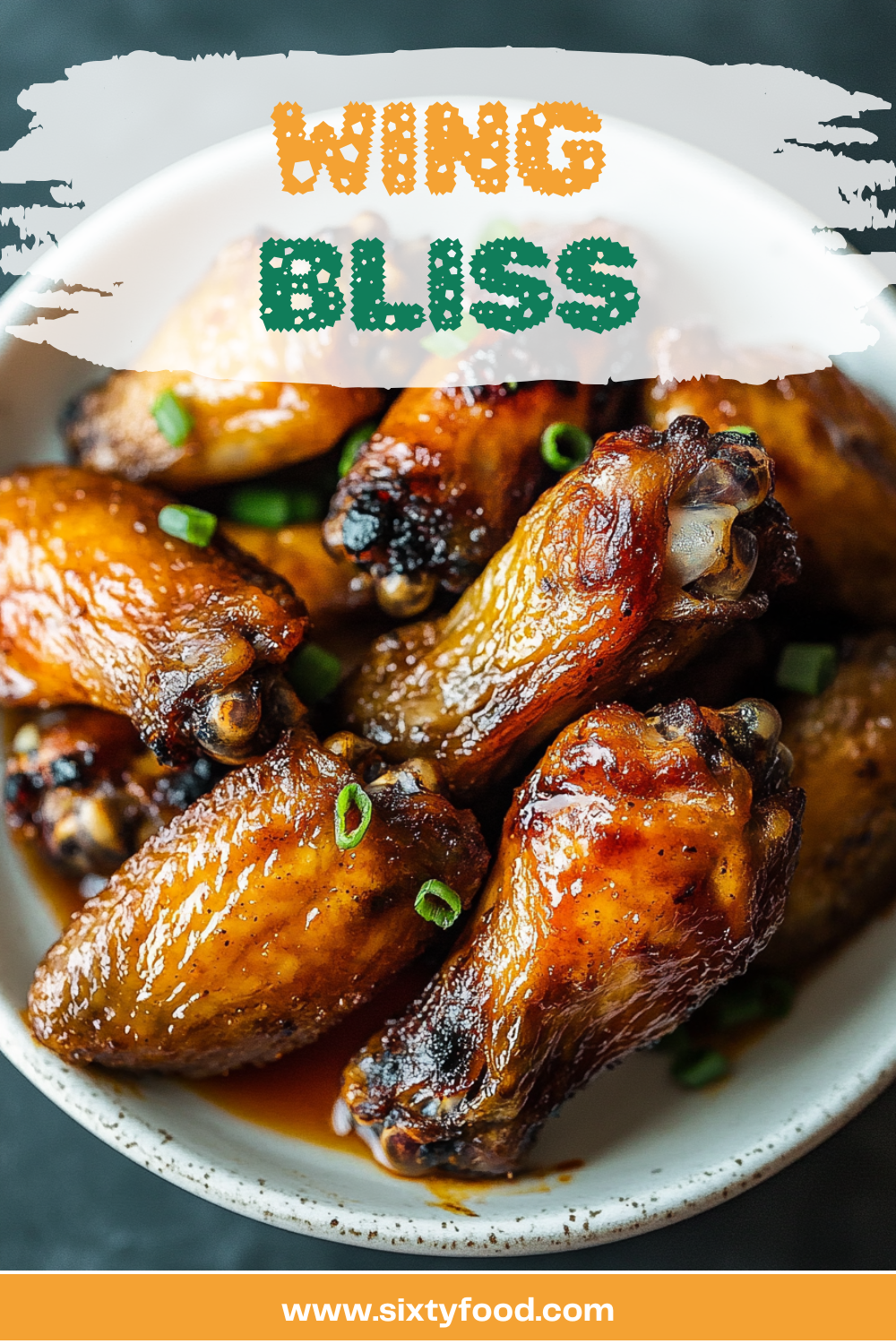 Crispy Honey Garlic Wings on a Plate