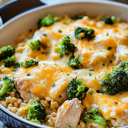 Final Cheesy Broccoli Chicken with cracker topping