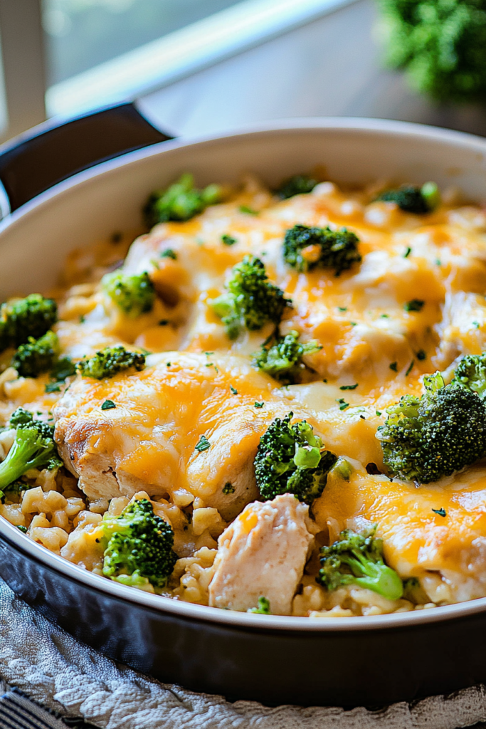 Final Cheesy Broccoli Chicken with cracker topping