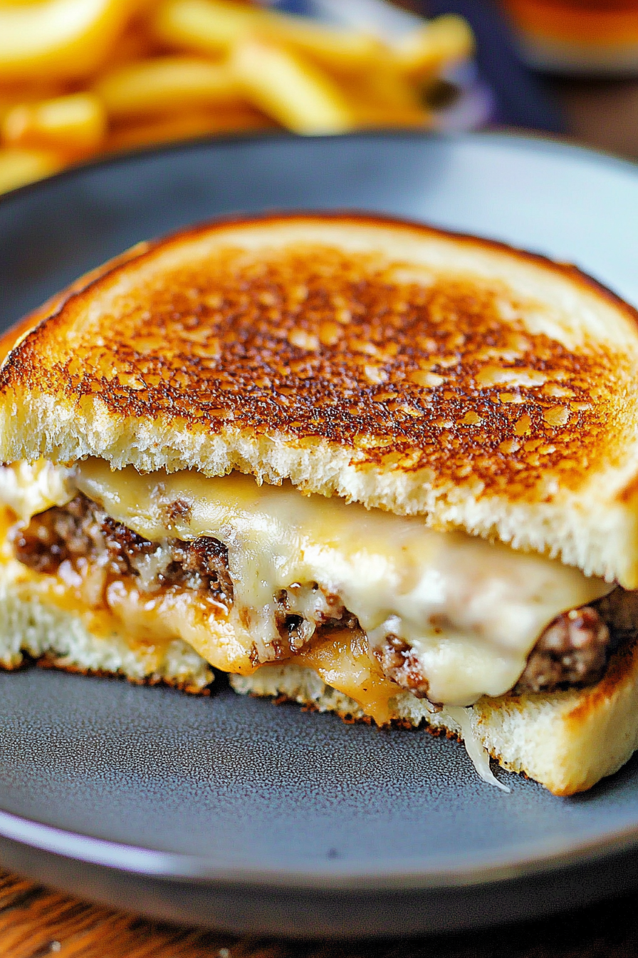 Ground beef patties cooking