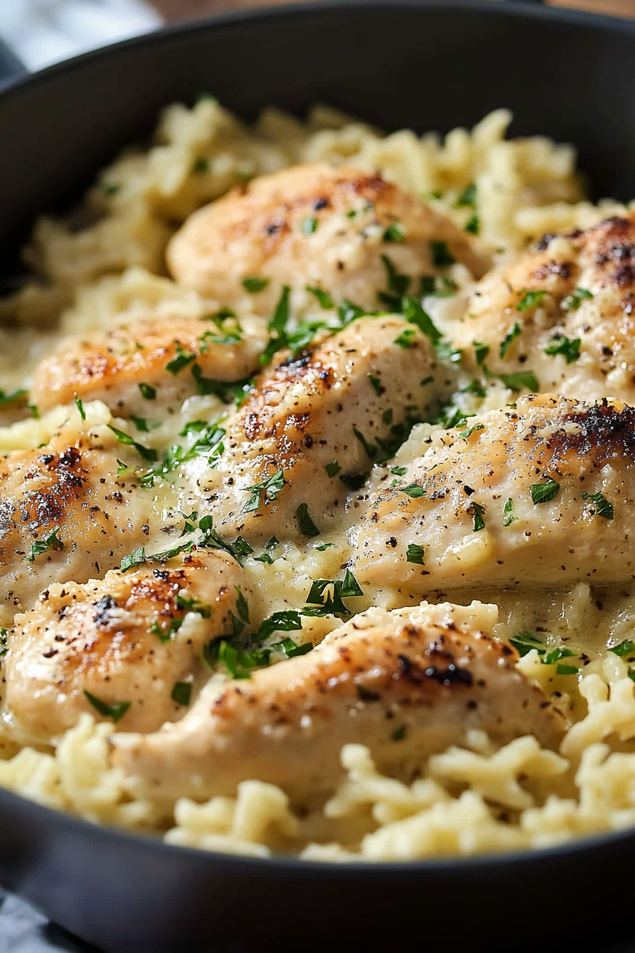 Creamy and Cheesy Chicken Rice