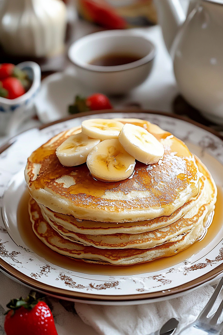 Pancakes on a hot skillet