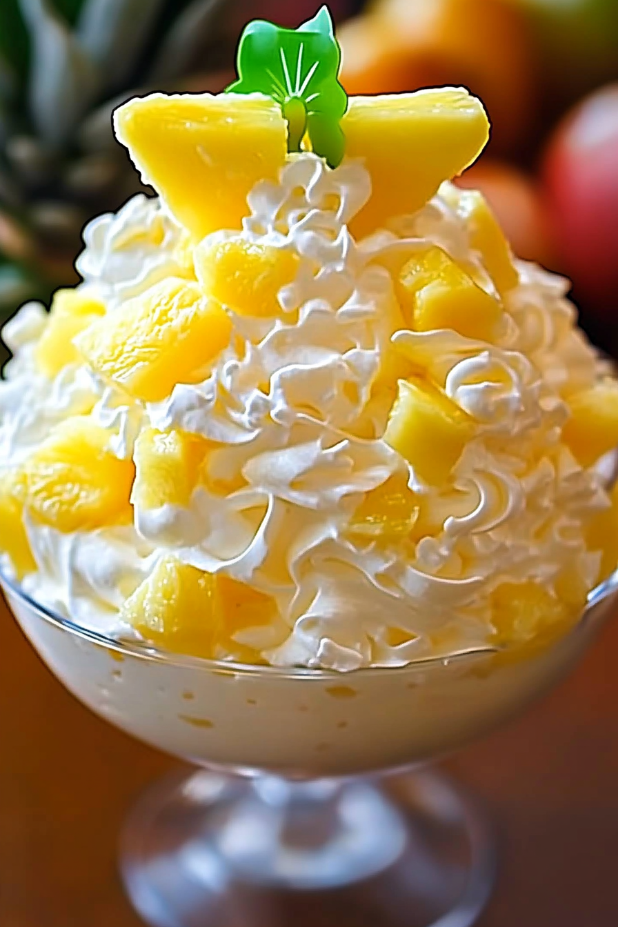 Bowl of Heavenly pineapple fluff
