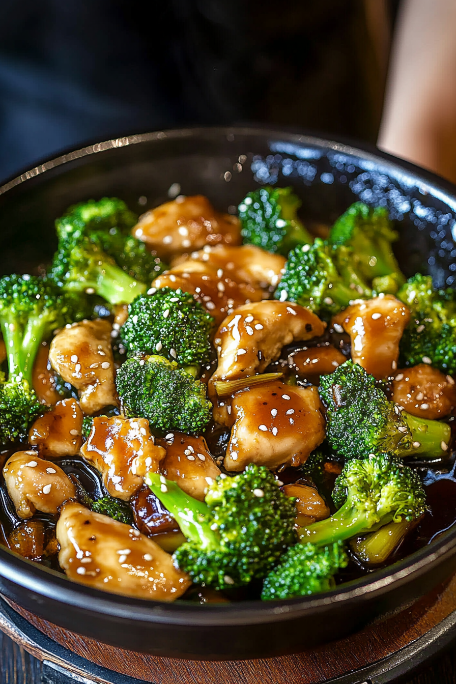 Stir-fry garnished with green onions