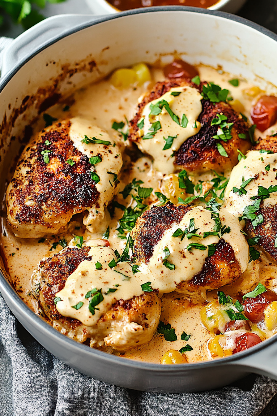 Golden Creamy Cajun Chicken