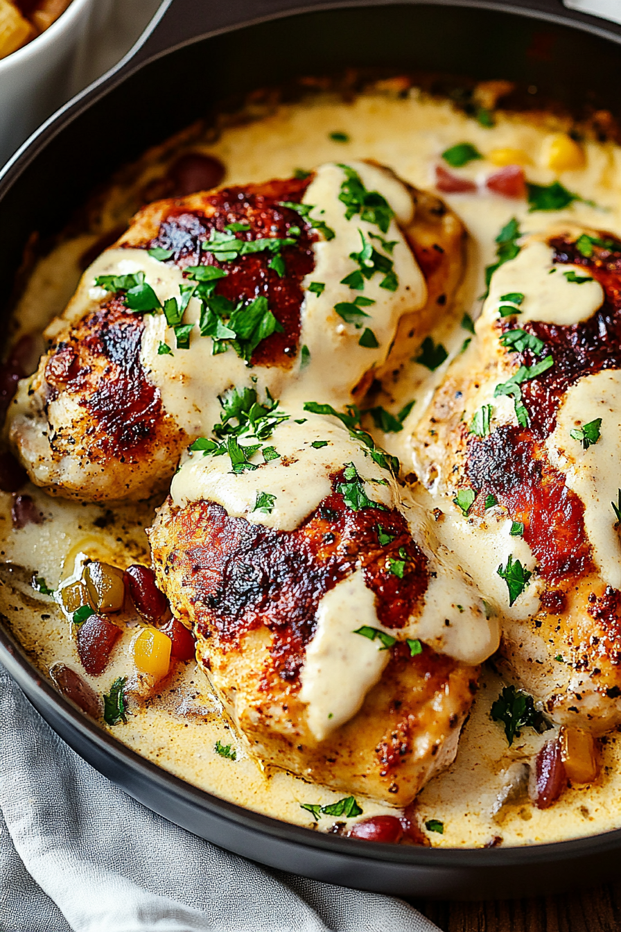 Slices of Creamy Cajun Chicken